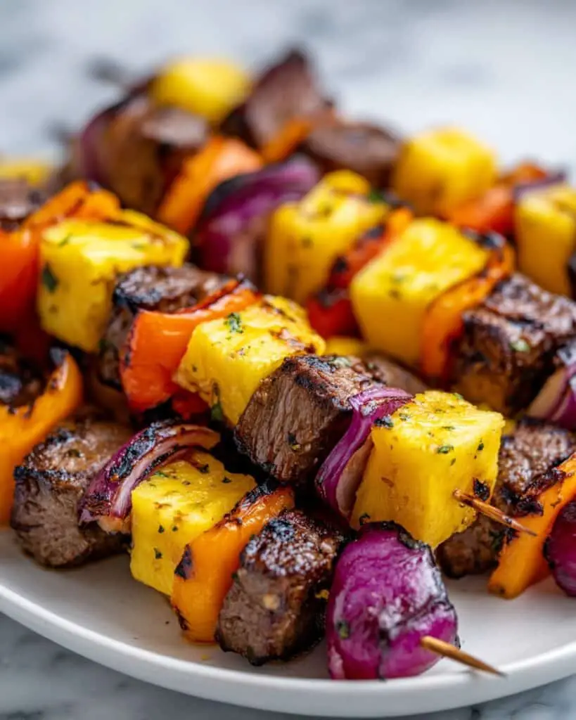 Chipotle Steak Kebabs with Pineapple and Veggies Recipe