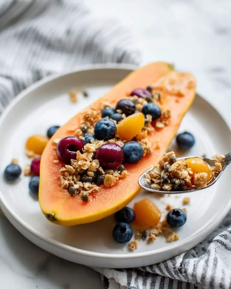 Papaya Yogurt Bowls with Granola and Fresh Fruit Recipe