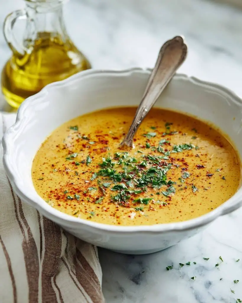 Creamy Red Lentil Soup with Lemon and Cumin Recipe