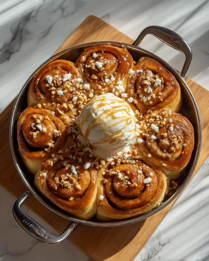 Irresistible Brown Butter Cinnamon Roll Skillet Recipe