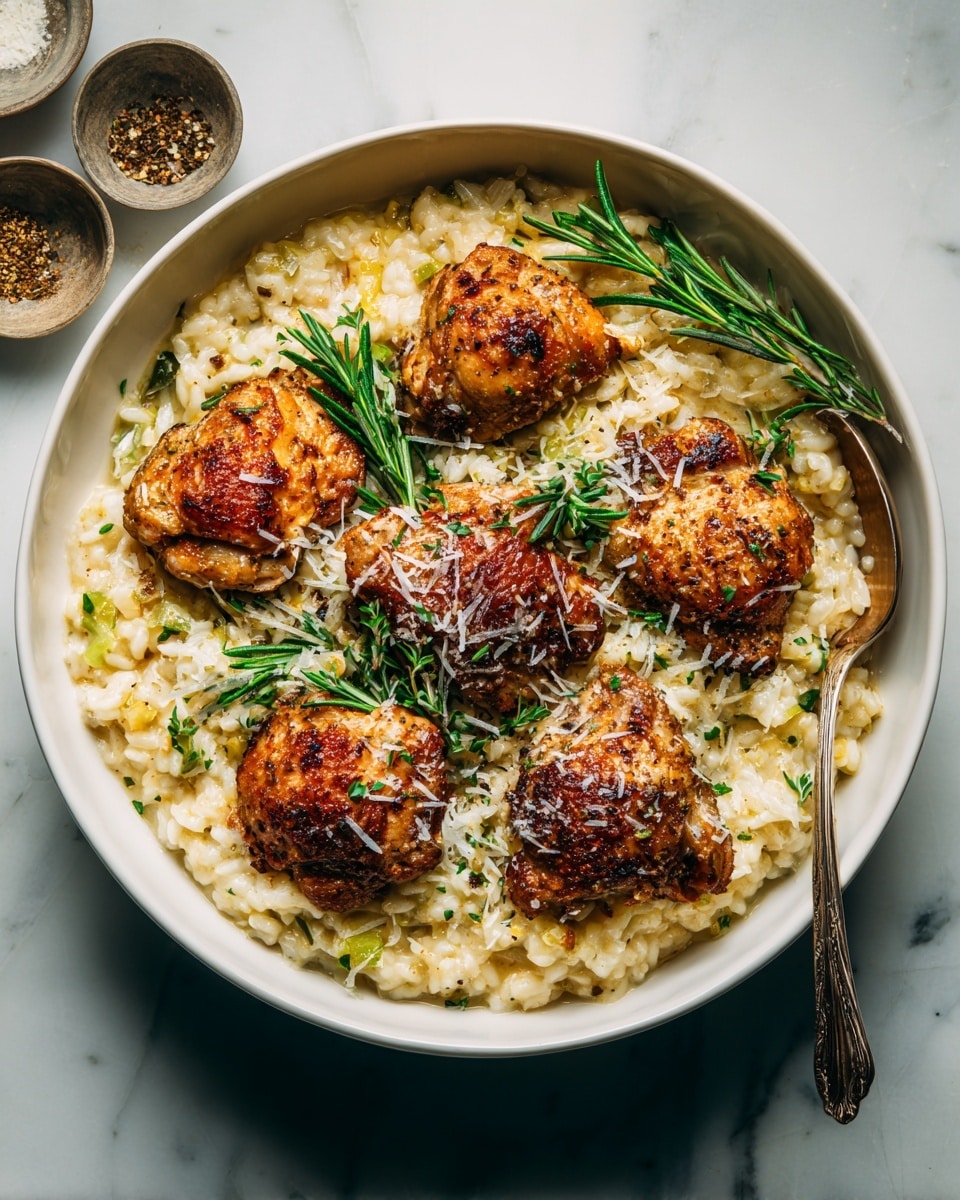 The image shows a large, browned meatball resting in a white bowl. The meatball is topped with melted cheese and finely chopped herbs, giving it a speckled look of green and white on top. A rich yellow sauce is being poured from a white sauce container, flowing over the meatball and onto the creamy pasta beneath it. The pasta is light-colored and creamy, with some small green herb pieces scattered around. The background is a white marbled surface. Photo taken with an iphone --ar 4:5 --v 7