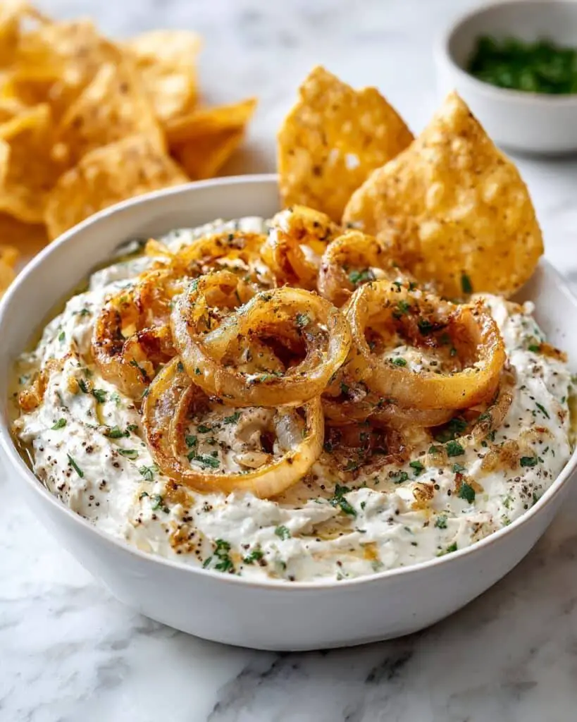 Homemade Caramelized Onion Dip with Fresh Herbs Recipe