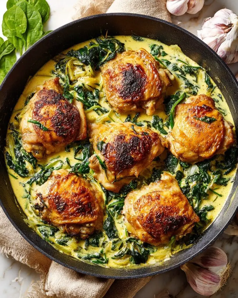 Creamy Spinach Sauce for Chicken Thighs Recipe