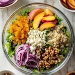 Quinoa Salad with Feta & Peaches in a Lemon Apricot Vinaigrette Recipe