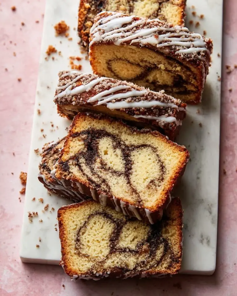 Cinnamon Swirl Bread with Cinnamon Crunch Topping and Vanilla Glaze Recipe