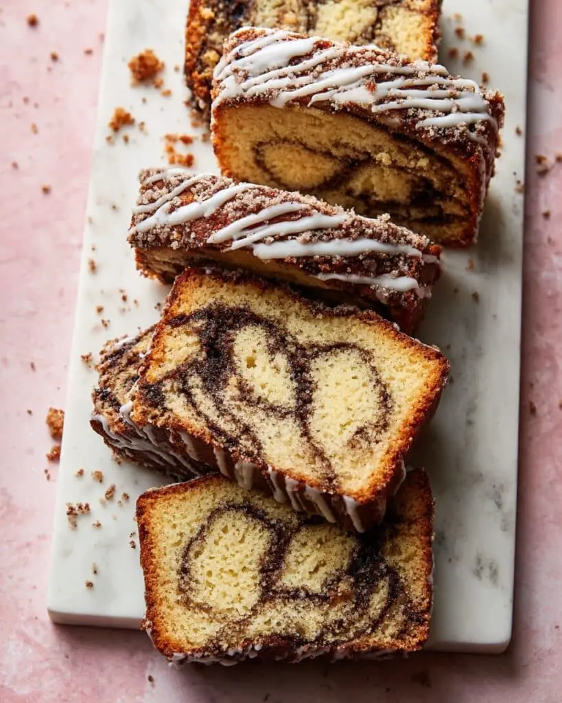Cinnamon Swirl Bread with Cinnamon Crunch Topping and Vanilla Glaze Recipe