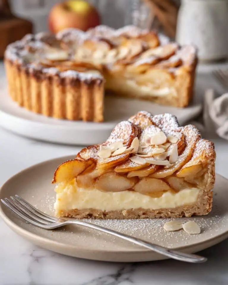 Baked Apple Custard Cake Recipe