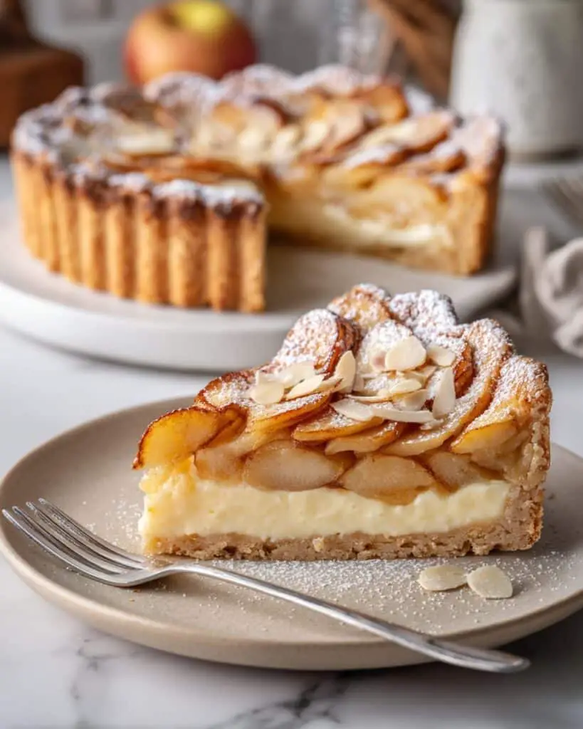 Baked Apple Custard Cake Recipe