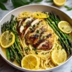 Lemon Asparagus Penne with White Wine Cream Sauce Recipe