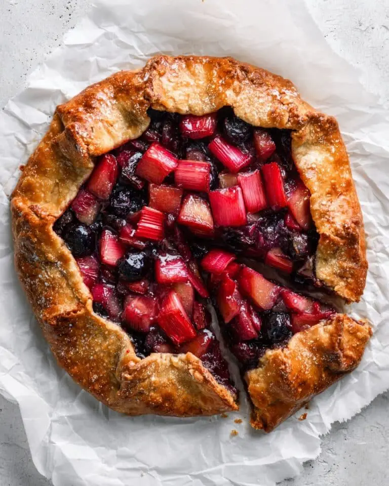 Rhubarb Blueberry Galette Recipe