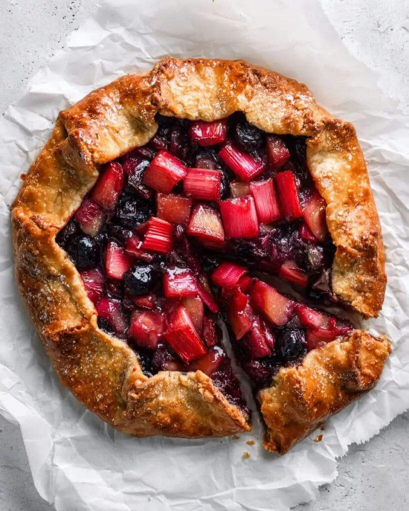 Rhubarb Blueberry Galette Recipe