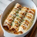 Protein Chicken Enchiladas with Creamy White Sauce Recipe