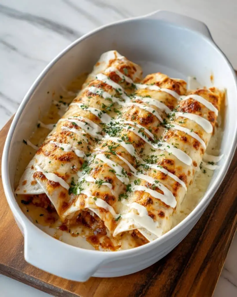 Protein Chicken Enchiladas with Creamy White Sauce Recipe
