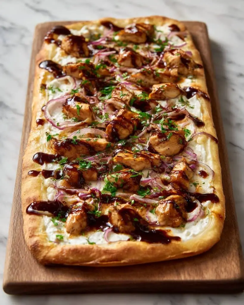 Irresistible Smoky BBQ Chicken Flatbread: A Flavor Explosion Recipe