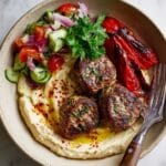 Hummus Bowl with Salad & Kofta Recipe