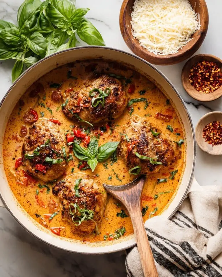 Marry Me Chicken with Sun-Dried Tomatoes and Creamy Parmesan Sauce Recipe