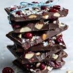 Dark Chocolate Bark with Coconut and Pretzels Recipe