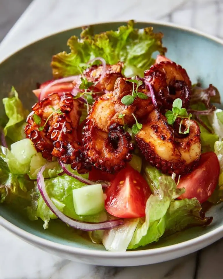 Sizzling Grilled Mediterranean Squid Salad: A Taste of the Sea Recipe