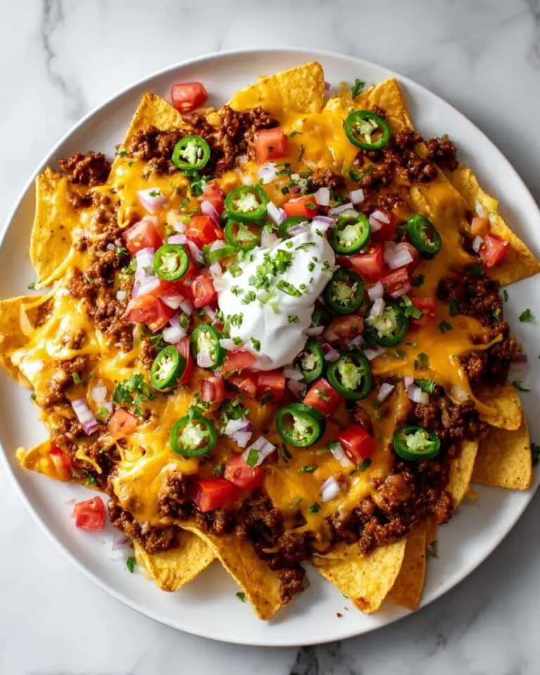 Loaded Beef & Cheese Nachos Recipe