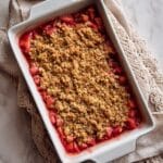 Rhubarb Crisp with Oat and Walnut Topping Recipe
