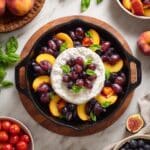 Grilled Brie & Peaches Crostini Appetizer Recipe