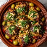 Moroccan Chicken Tagine with Apricots, Olives, and Spices Recipe
