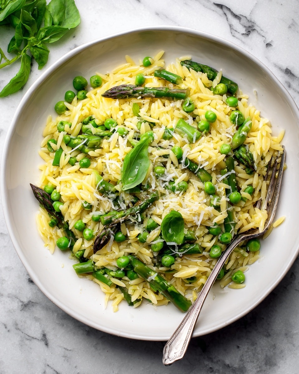 A large white bowl filled with a green salad featuring long green beans, slender asparagus pieces, and fresh green peas, layered with bright green mint leaves and topped with small walnut chunks and sprinkled golden brown toasted crumbs. Two gold serving spoons rest on the salad, adding a shiny texture to the scene. Around the bowl, there are three bright yellow lemons with a few green mint leaves scattered nearby, a blue bowl with light-colored shaved cheese, and another blue bowl containing a crumbly topping. The setting is on a brown wooden table with a neatly folded light blue napkin and gold forks nearby. Photo taken with an iphone --ar 4:5 --v 7