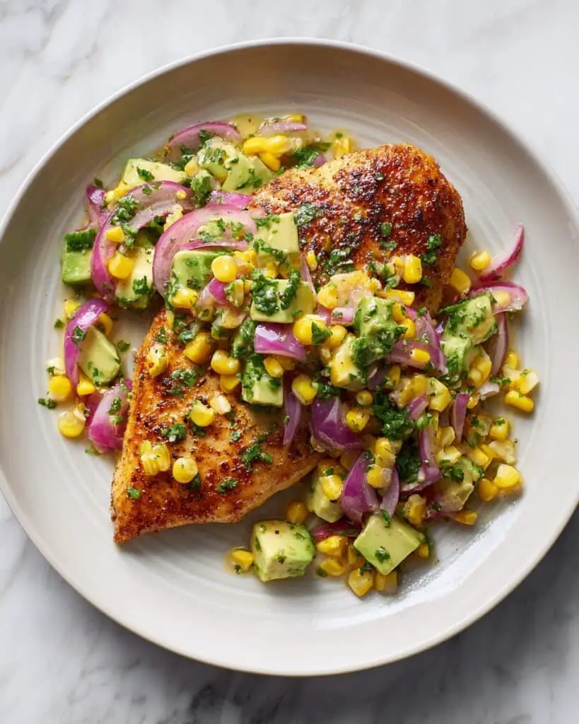 Fiesta Lime Chicken with Avocado Salsa Recipe