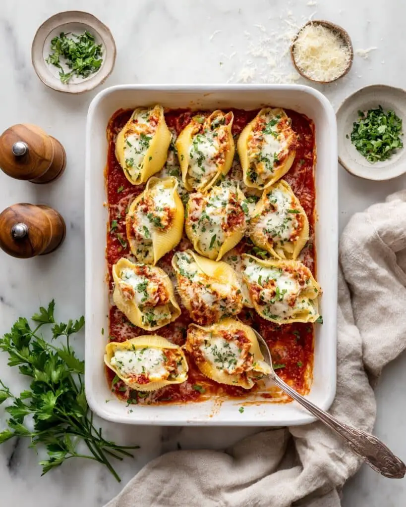 Ricotta Stuffed Shells (Vegetarian) Recipe