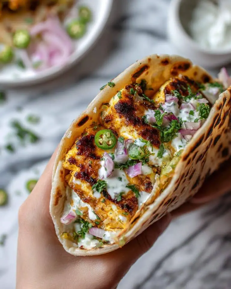 Halloumi Wraps with Hot Honey and Fresh Herb Yogurt Sauce Recipe