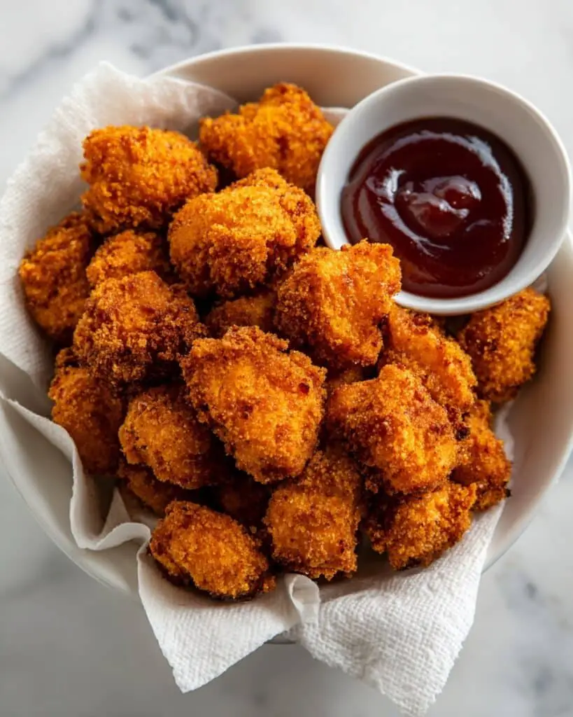 Crispy Chicken Popcorn with Dipping Sauce Recipe