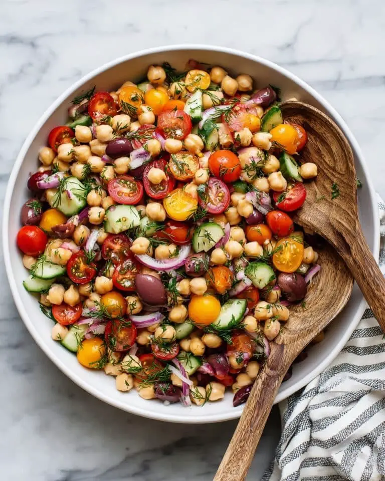 Refreshing Chickpea Salad with Lemon, Herbs, and Veggies Recipe