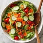 Old School Garden Salad with Fresh Vegetables and Simple Vinaigrette Recipe