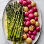 Roasted Radishes and Asparagus with Maple Mustard Dressing Recipe