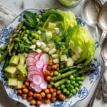Bright Spring Salad with Asparagus, Peas, Feta, and Fresh Herb Vinaigrette Recipe