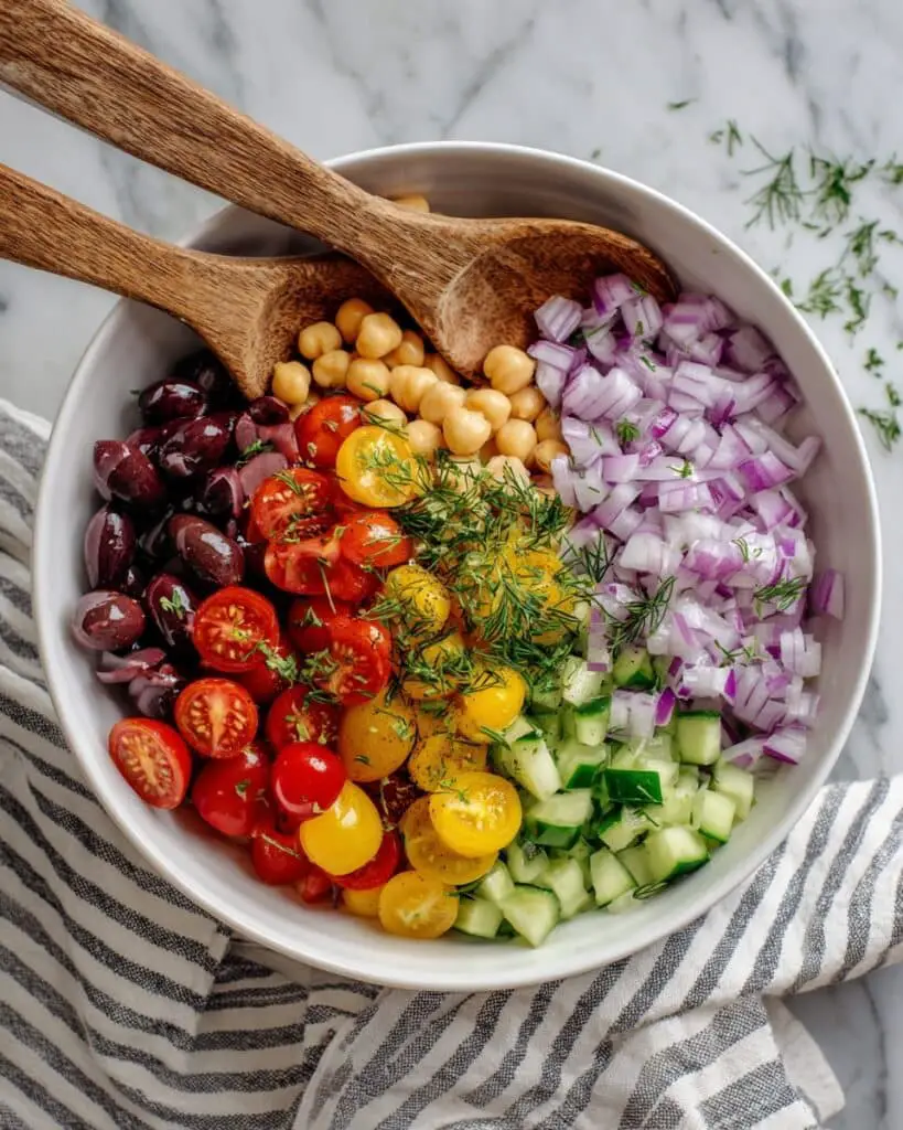 Refreshing Chickpea Salad with Lemon, Herbs, and Vegetables Recipe