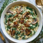Spinach Mushroom Orzo Recipe