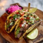 Grilled Steak Tacos with Chimichurri, Pico de Gallo, and Pickled Veggies Recipe