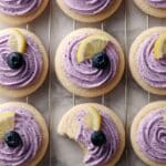 Lemon Blueberry Cookies with Blueberry Cream Cheese Frosting Recipe