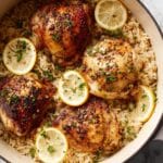 One Pot Lemon Herb Chicken & Rice Recipe