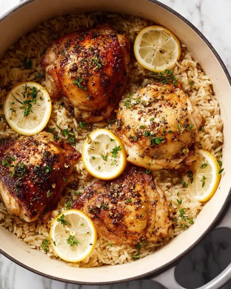 One Pot Lemon Herb Chicken & Rice Recipe