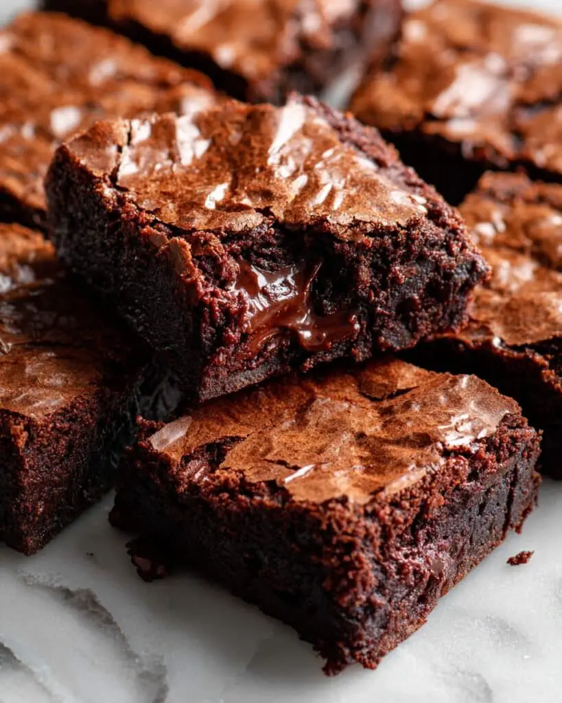 Small Batch Fudgy Brownies with a Crinkle Top Recipe