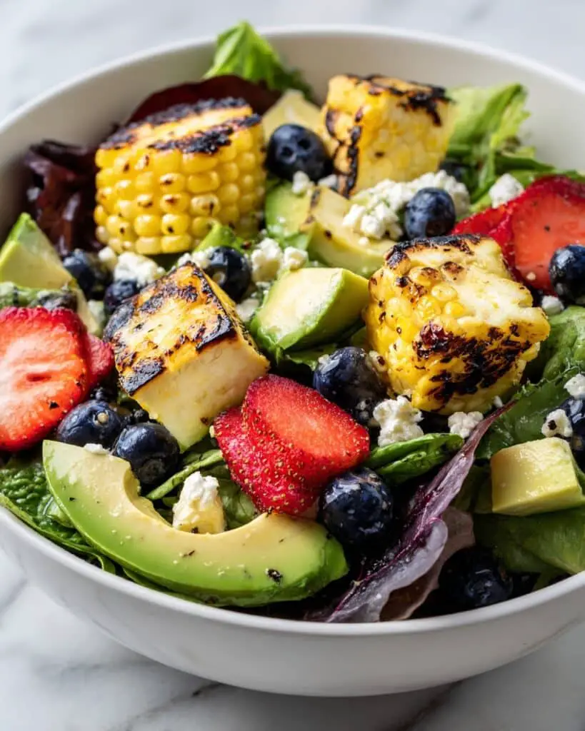 Summer Salad with Corn, Strawberries & Avocado Recipe