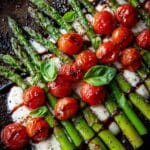 Parmesan Roasted Asparagus with Tomatoes and Balsamic Glaze Recipe