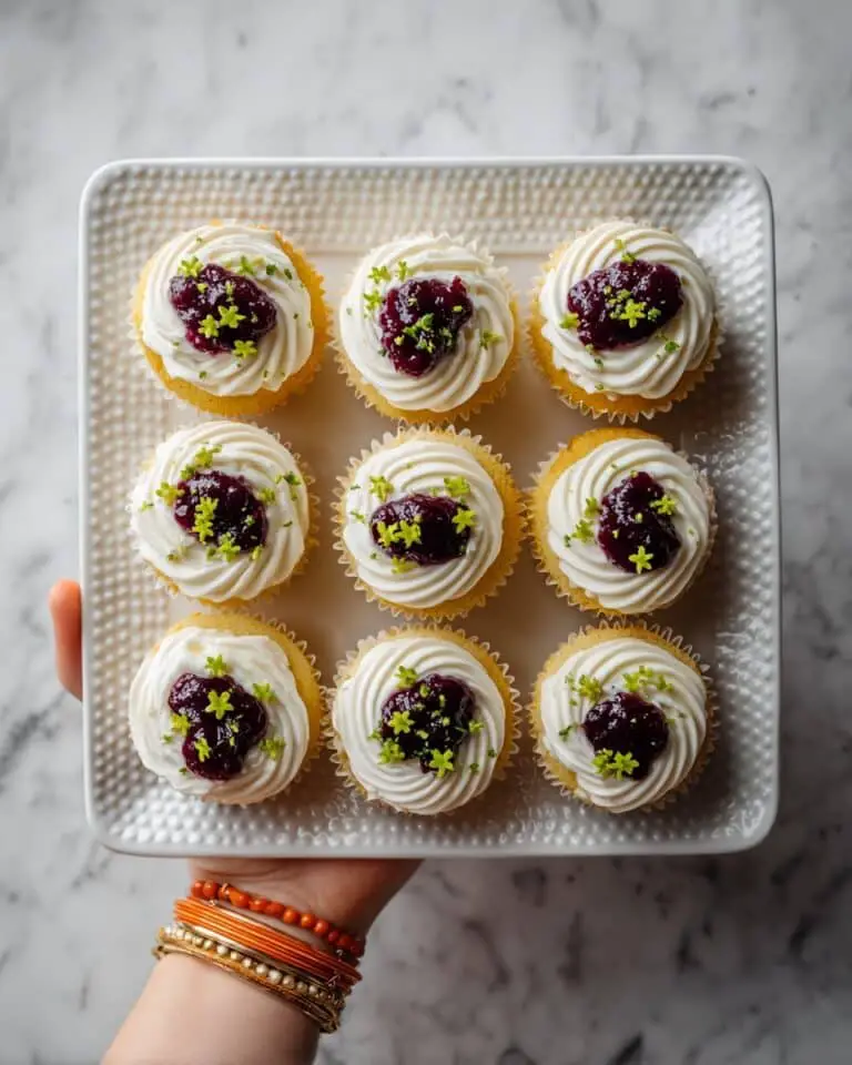 Lemon Cupcakes with Blueberry Compote and Lemon Buttercream Recipe