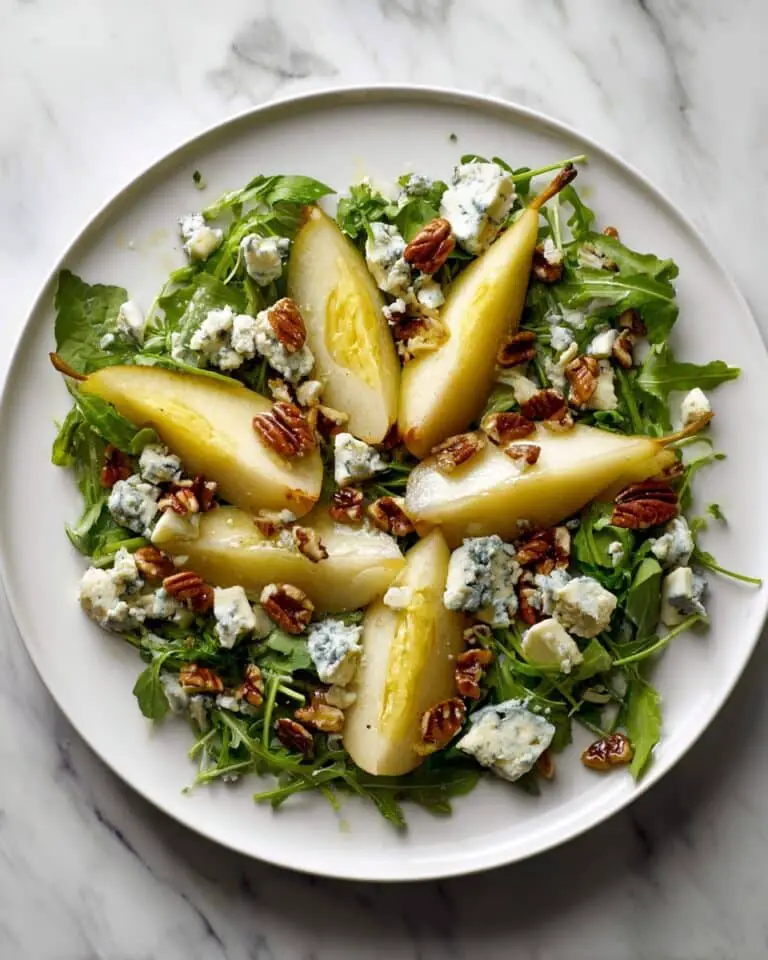 Pear and Blue Cheese Salad with Maple Cider Vinaigrette Recipe