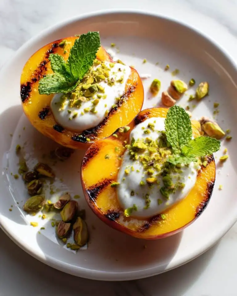 Grilled Peaches with Mascarpone and Honey Recipe