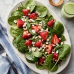 Spinach Strawberry Salad with Basil Vinaigrette Recipe