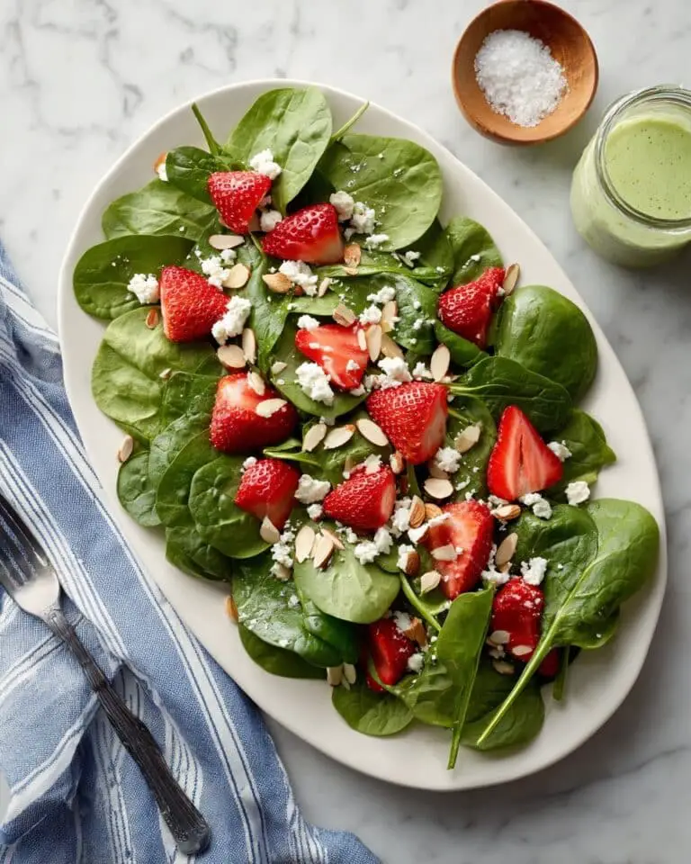 Spinach Strawberry Salad with Basil Vinaigrette Recipe