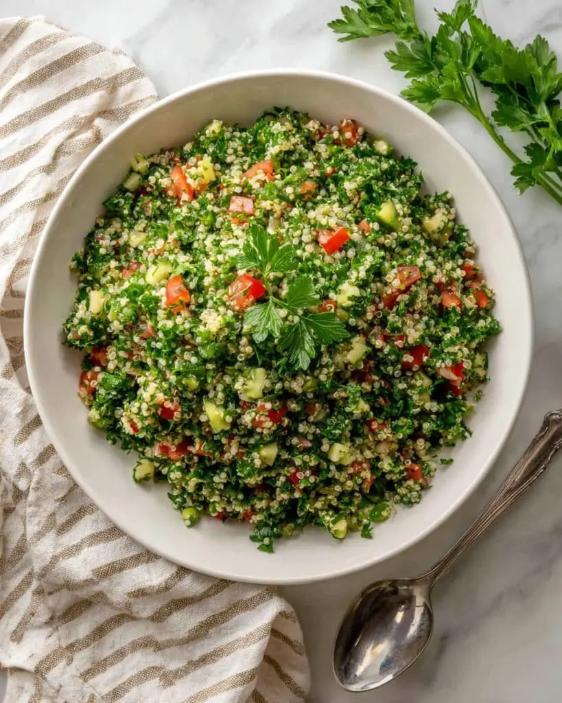 Quinoa Tabbouleh with Fresh Herbs and Lemon Dressing Recipe